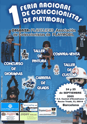 Cartel de la 1Âª Feria Nacional de Coleccionistas de Playmobil