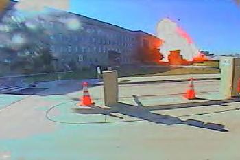 Un fotograma del ataque al Pentágono