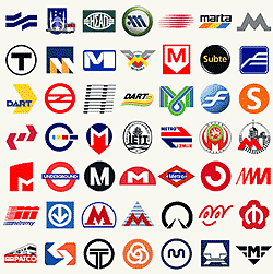 Algunos de los logotipos de metros que hay en la página