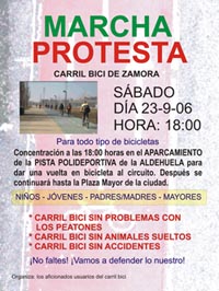 Cartel anunciador de la protesta
