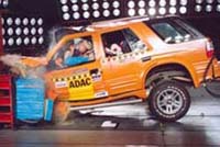 Imagen del test de choque de un Landwind