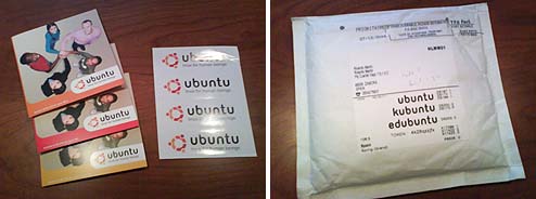 El paquete con el sistema operativo Ubuntu que recibí