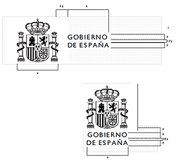 Fragmento de las instrucciones para la imagen de la marca Gobierno de España