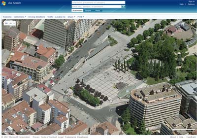 Captura de Zamora en Virtual Earth