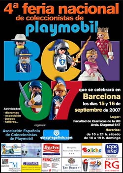 Cartel anunciador de la 4ª Feria Nacional de Coleccionistas de Playmobil