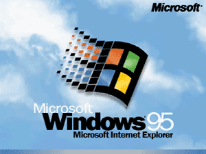 Pantalla de inicio de Windows 95