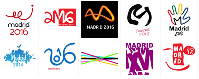 Los logos candidatos para Madrid 2016