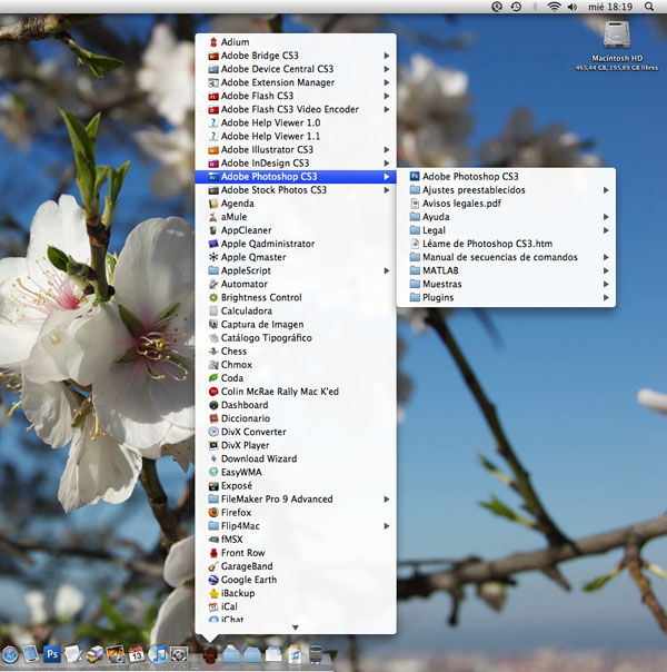 Captura de Mac OS X Leopard 10.5.2